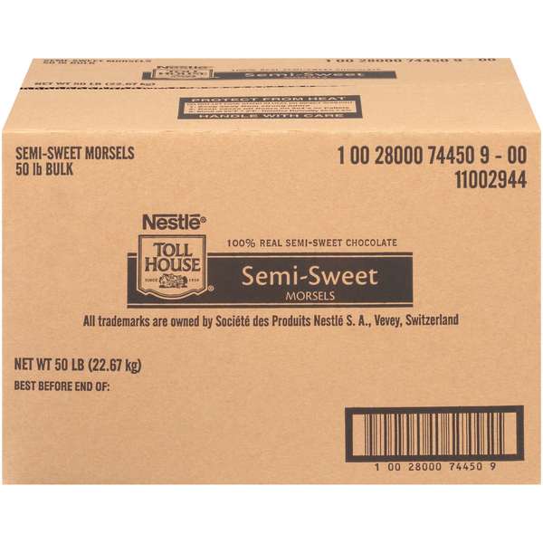 Tollhouse Tollhouse Standard Semi-Sweet Chocolate Morsels 50lbs 10028000744509